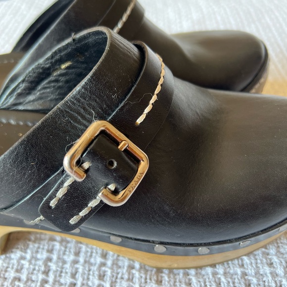 Prada Black Leather Clogs Size 38.5 (US 8) - Picture 5 of 9